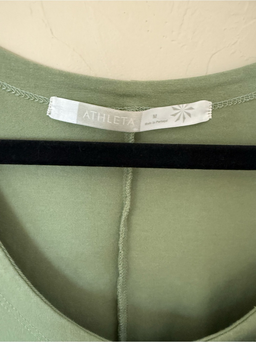 Twist Front Long Sleeve Top Athleta Sage Green Stretch Medium - Picture 6 of 9